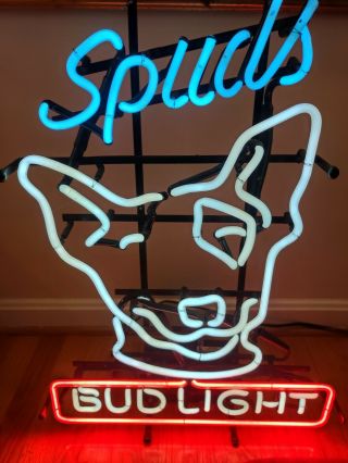 Vintage Spuds MacKenzie Bud Light neon sign 5