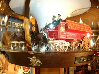 Vintage Budweiser Clydesdale Parade Carousel Rotating Light Sign