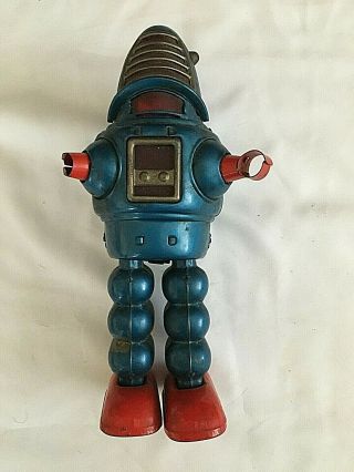 Barn Find Vintage Robby The Robot Tin Toy,  Japan,  9 " Tall