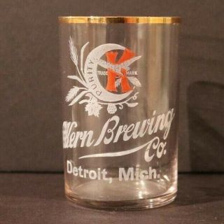 Kern Brewing Etched Glass - Detroit Mi