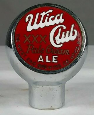 Old Utica Club Xxx Pale Cream Ale Ball Tap Knob Beer West End Brewing Co.  Ny
