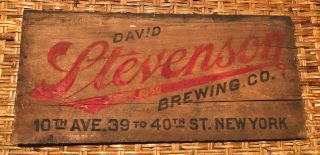 Vintage David Stevenson Brewing Co.  Double Sided.  Sign York