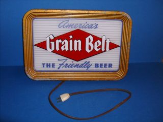 Grain Belt Beer Sign/light Bar Liquor Store Display 1950 