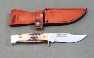 Case Xx Usa Ss Stag Hunter Hunting Fixed Blade Knife With Sheath