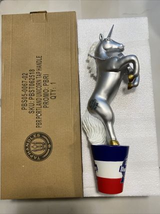 Pbr Unicorn Beer Tap Handle - Rare Hard To Find Pabst Blue Ribbon Art