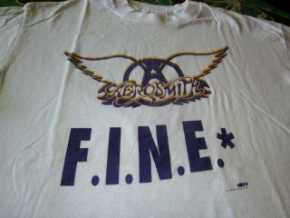 Aerosmith Fine Vintage 80s Rock And Roll Promo Tee Shirt Xl