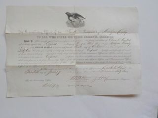 Civil War Document 1862 3rd Michigan Cavalry Camp Benton St.  Louis Corporal Vtg