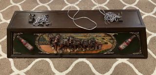 Wooden Budweiser Clydesdales Pool Table Light - Bar Lamp - Awesome Piece