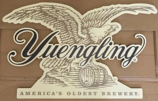 Yuengling Brewery Wooden Eagle Lager Beer Sign 48x29” - Brand Rare