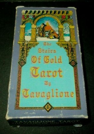 Vintage 1980 The Stairs Of Gold Tarot Cards Tavaglione Complete Booklet