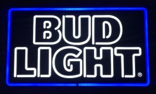 Bud Light Iconic Led Opti Neon Logo Beer Sign 29x17” - Brand Rare