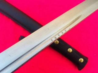 Military Japanese Army Nco.  Sword Carbon Steel Samurai Katana Saber Leather Saya