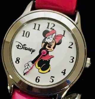 Seiko Disney Minnie Mouse Ladies Watch Sii Leather Band Battery