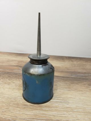 Vintage John Deer Oiler Oil Can Blue Farm Tractor Collectable Oil and Gas 2