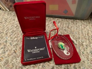 Disney Mickey Mouse Waterford Crystal Christmas Ornament W Box And Bag 1995