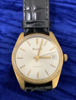 Vintage Bulova Gents Automatic Wrist Watch With Date