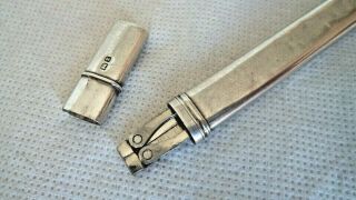 Unusual George V 1922 Solid Silver Case / Etui Pair Expandable Scissors