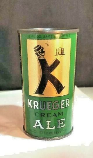 Krueger Cream Ale (gold) Vintage Flat Top Beer Can Oi Irtp