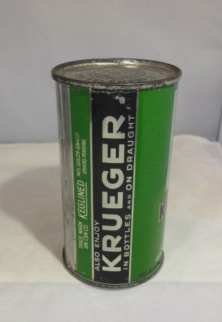 Krueger Cream Ale (Silver) Vintage Flat Top Beer Can IRTP 4