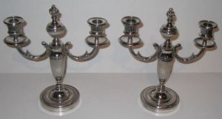 Vintage Silver Silverplated Candelabras Candle Holders Made In India