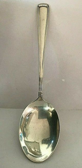 Antique Shreve Crump & Low Sterling Silver Pierced Serving Spoon 8 3/4  95g