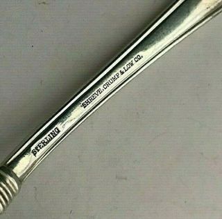 Antique Shreve Crump & Low Sterling Silver Pierced Serving Spoon 8 3/4  95g 3