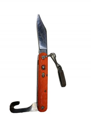 Vintage,  Schrade Walden,  Orange Paratrooper Pocket Knife