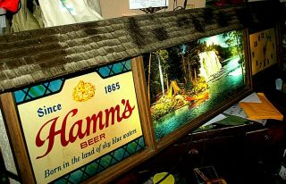 Scarce Hamms Beer Sign Clock Camping Lights 62 " 50 Running St Paul