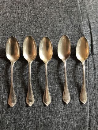 Sterling 92.  5 China Antique Spoons Stamped Set Of 5