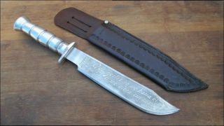 Razor Keen Vintage Mexican Carbon Steel Bowie Hunting/fighting Or Survival Knife