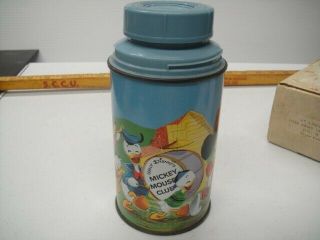 Vintage Aladdin Walt Disney Productions Mickey Mouse Club Lunch Box Thermos