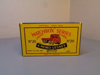 Matchbox Moko Lesney 20b Vintage Box For Erf 68g Transport Truck Nmint