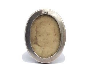 A Small Oval Antique Solid Silver Photograph Frame By Mappin & Webb