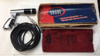 Shure 545s Unidyne Iii Series 2 Vintage Microphone With Cord,  Box,  Bag