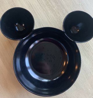 Zak Designs Black Disney Mickey Mouse Ears Melamine Chip And Dip Bowl