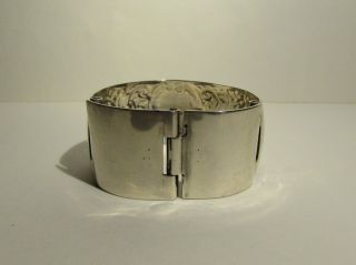 Unusual Antique Hinged Solid Silver Napkin Ring 1897 George Edwin Walton 3