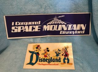 Vintage Disneyland Decal & Space Mountain Sticker