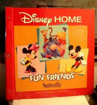 Vtg Wallpaper Sample Book Disney Home Fun Friends Scrapbooking,  Paper Crafts