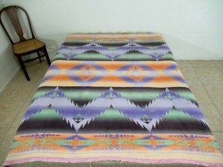 Vintage Probably Beacon Ombre Cotton Camp Blanket,  American Southwest Pattern