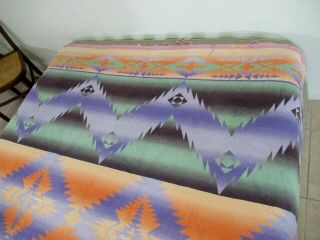 Vintage Probably BEACON Ombre Cotton Camp Blanket,  American Southwest Pattern 3