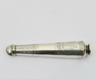 Georgian Dutch Solid Silver Handle With Seal On End From Letter Opener Antique