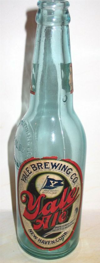 Yale Brewing Yale Ale Haven Ct Pre Prohibition Beer Bottle Embossed W Label