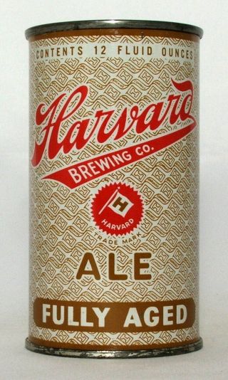 Harvard Ale 12 Oz.  Flat Top Beer Can - Harvard Brewing,  Lowell,  Mass.