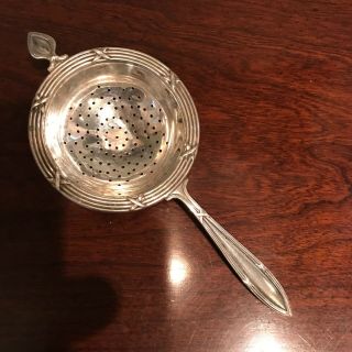 Vintage Sterling Silver Tea Strainer By Whiting