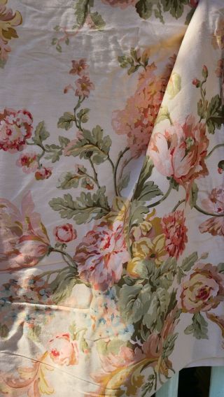 VINTAGE Ralph Lauren Sussex Gardens King Sheet Set Pink Floral Cottagecore 3