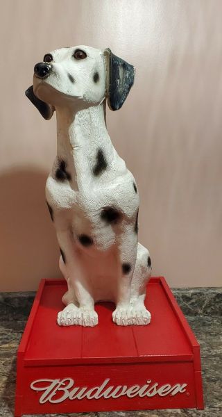 Budweiser Dalmatian Dog Store Display Large 32 " Tall Vintage 2000