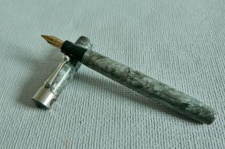 Vintage Swan Mabie Todd Fountain Pen.  14k Gold Nib,  Fine Semi Flex.  Sac.