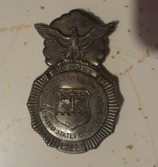 Vintage Air Police Department Of The Air Force Usa Badge Pin
