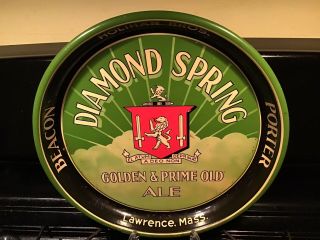 Holihan Bros “diamond Spring” Ale Beer Tray Lawrence Mass Brewery.