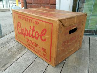 Vintage Capitol Brewery Jefferson City Missouri Prohibition 3.  2 Beer Box Case